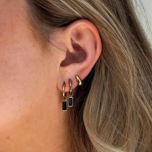 The Bejeweled Dainty Hoops