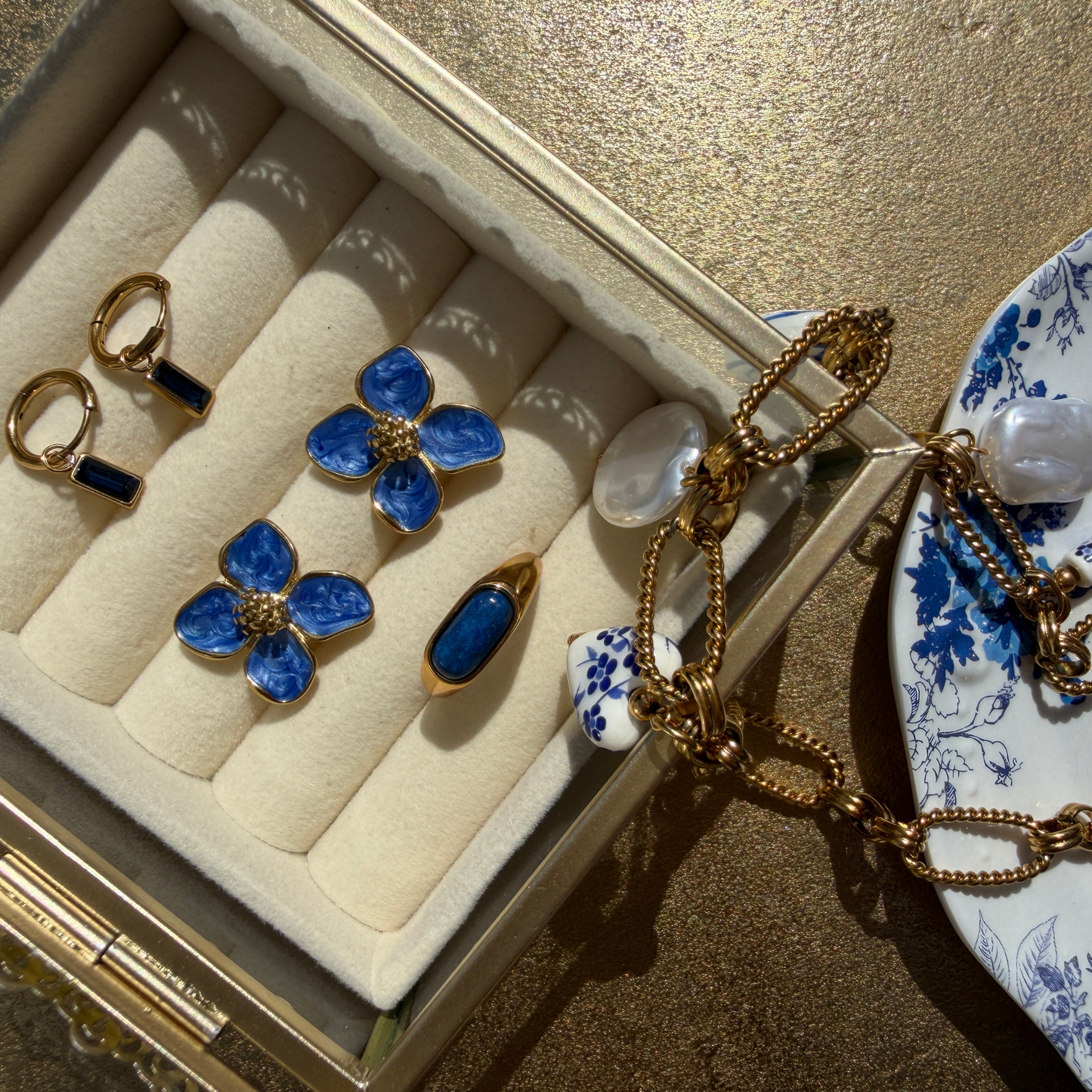 The Bejeweled Dainty Hoops