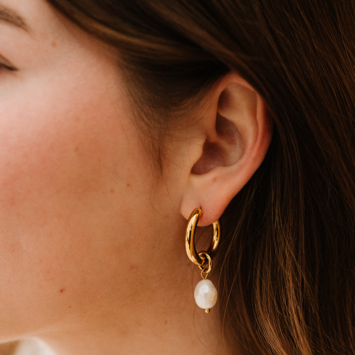 The Classic Pearl Hoops