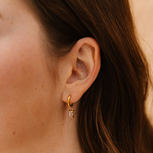 The Bejeweled Dainty Hoops