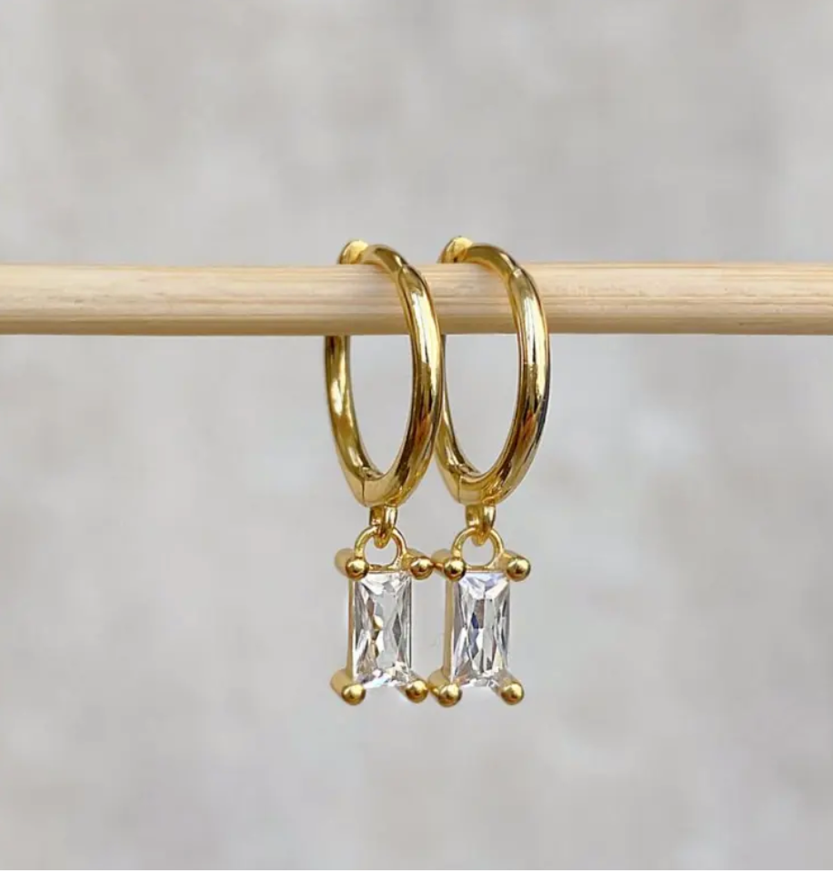 The Bejeweled Dainty Hoops